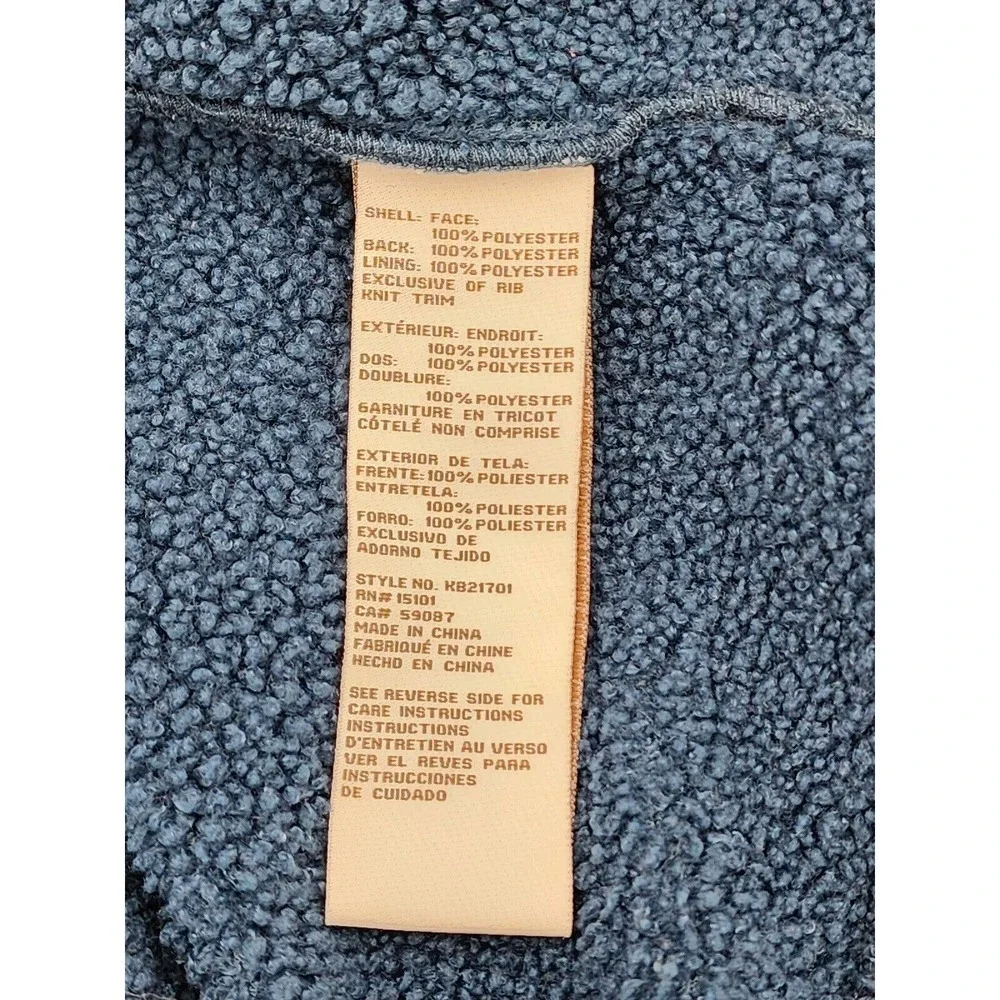 Koolaburra By UGG Sherpa Fleece Coat Navy Full Zip Cozy Soft Warm Size L - Picture 11 of 12